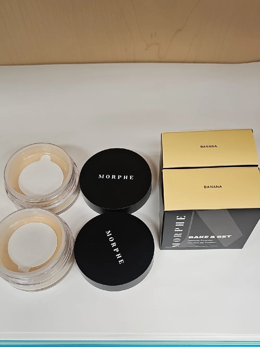 Morphe Bake & Set Powder Banana 9g LoosePowder Semi-Matte Qty2 Bundle New inBox